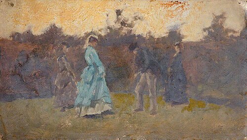 Figures Promenading in a Garden, , William Darling McKay