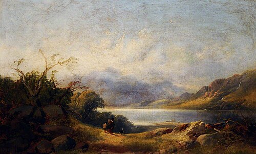 Highland View with Loch and Mountains, , Joseph Horlor