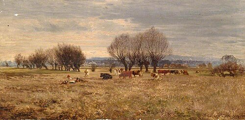 Cows Grazing in a Meadow, 1891, William E. Harris