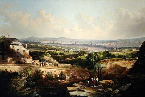 A View of Sheffield from Psalter Lane, 1850, Joseph McIntyre