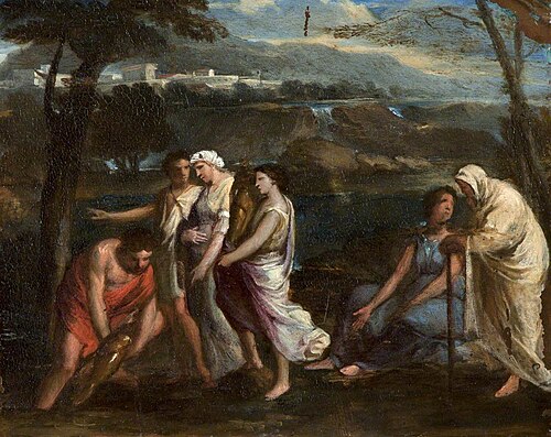 Group of Three Figures Carrying a Statuette, , Giovanni Battista Albani