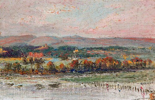 The Fells and Lune from Kirkby Lonsdale Churchyard, 1916, Joseph Ogden