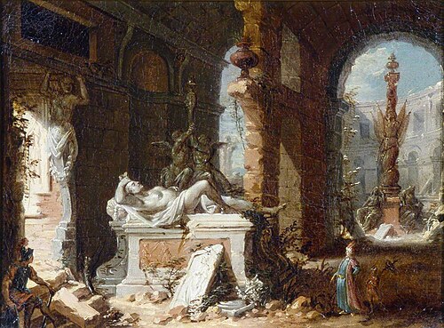 Capriccio Interior with Ruins, 1750, Giovanni Paolo Gaspari