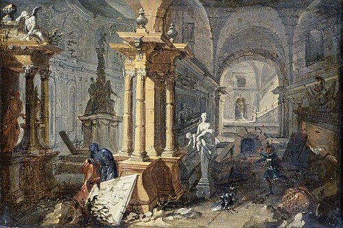 Capriccio with Statuary, 1750, Giovanni Paolo Gaspari