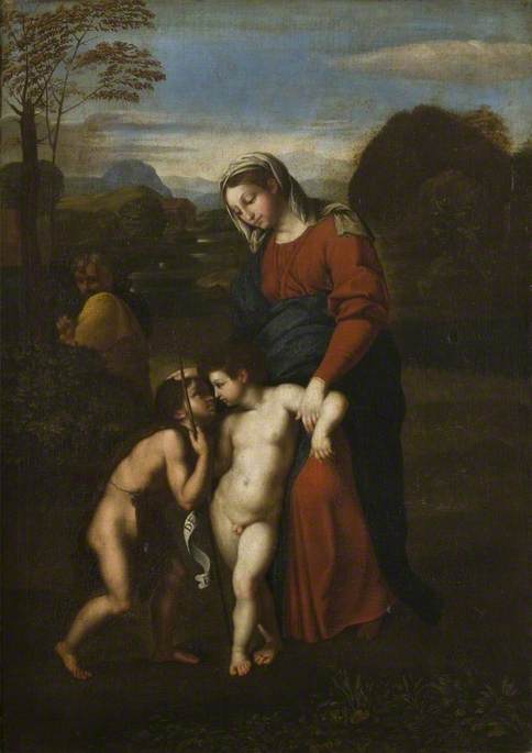 The Holy Family (Christ and the Baptist with Mary and a Saint) (after Raphael), 1678, Giovanni Remigio