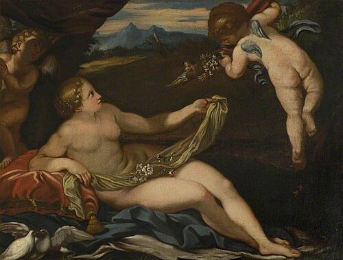 Venus and Cupid (after Carlo Maratti), , Giovanni Remigio
