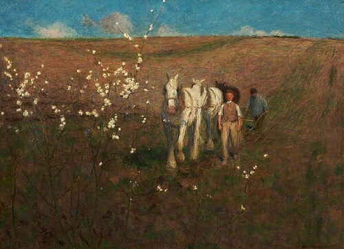 Ploughing, Early Spring, 1890, Edward Stott