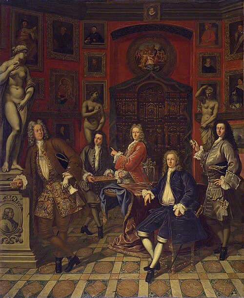 Sir Andrew Fountaine and Friends in the Tribune, 1715, Giulio Pignatta