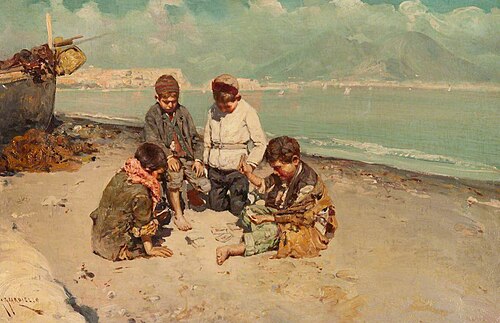Boys at Play, 1900, Giuseppe Giardiello