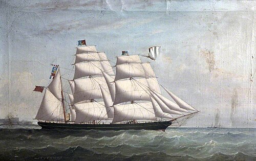 The Barque 'Edmund Preston', 1864, Joseph Semple