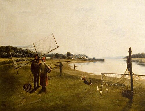 Haaf Net Fishing near the Solway, 1885, William Ferguson Junior