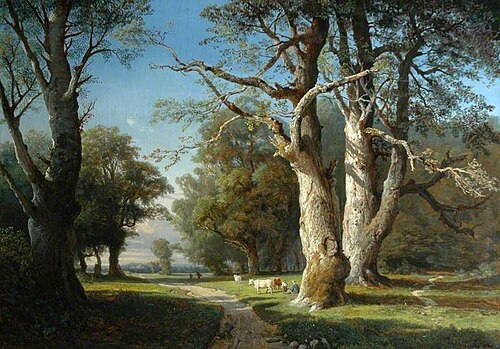 Landscape with Trees and Cattle, 1860, Joséphine Bowes