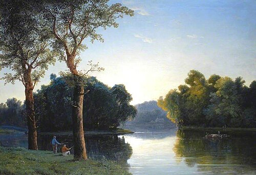 River Seine near the Bois-de-Boulogne, France, 1867, Joséphine Bowes