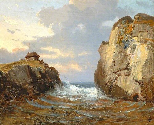 Fisherman's Cottage near the Sea, 1867, Joséphine Bowes