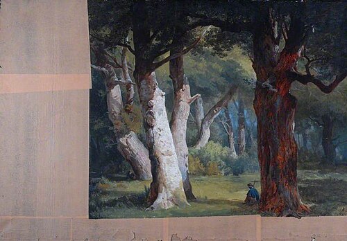 Study of Birch Trees, 1867, Joséphine Bowes
