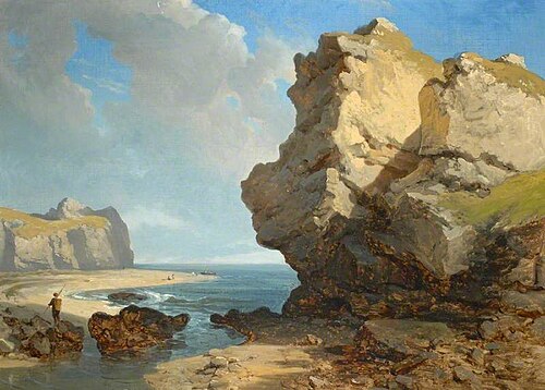 A Rocky Cliff, 1867, Joséphine Bowes