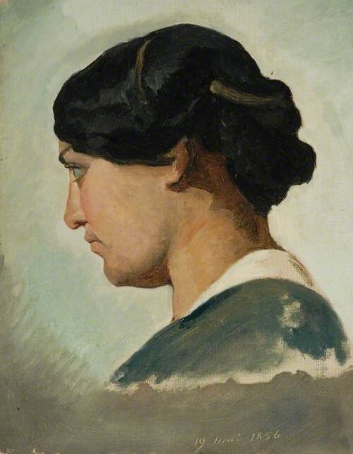 Portrait of a Woman, Head and Neck in Profile, 1856, Joséphine Bowes