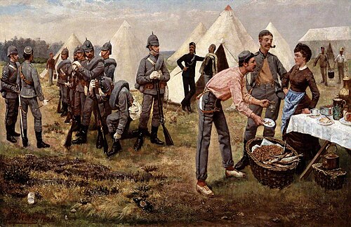 The Artists Rifles in Camp, 1884, Godfrey Pitney Merry
