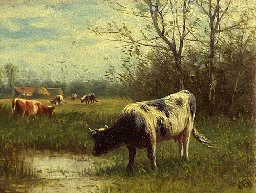 Cattle by the Water's Edge, , William Frederick Hulk