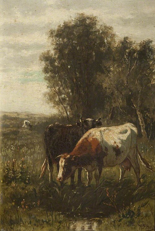 Two Cows in a Landscape, , William Frederick Hulk