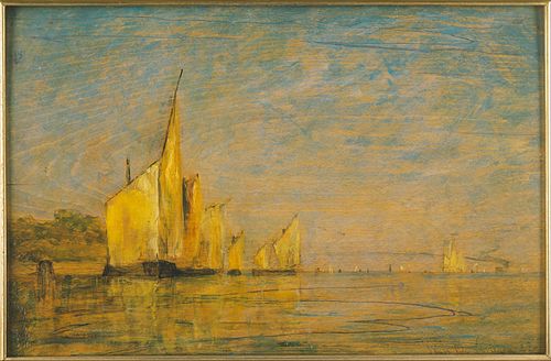 A Group of Boats, Venice, 1882, William Gedney Bunce