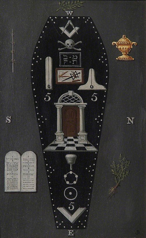 Third Degree Tracing Board, 1819, Josiah Bowring