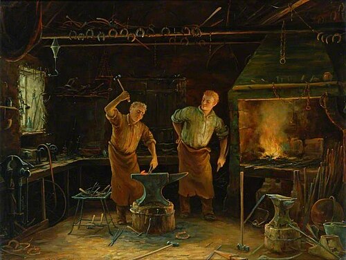Blacksmith's Shop, 1900, William George Tennick