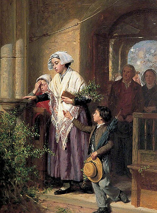 Coming out of Church, 1867, Pierre Jean Edmond Castan