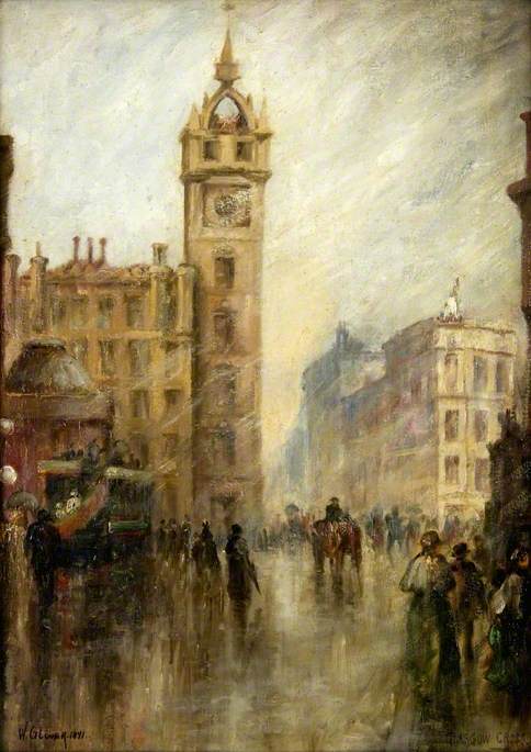 Glasgow Cross from the Saltmarket, 1871, William Glover