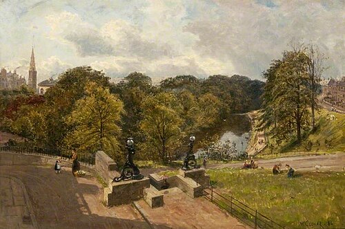 The River Kelvin from the North at the Botanic Gardens, 1884, William Glover