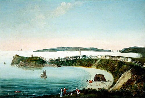 Tenby from North Cliff, 1799, William Golding