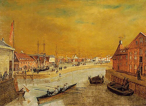 The Wet Dock, Ipswich, 1842, Claude Lorraine Richard Wilson Nursey