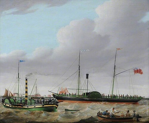 The 'Lion' and 'Calder' off Goole, 1835, William Griffin