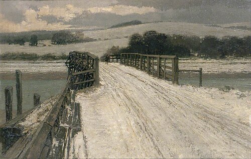 Old Shoreham Bridge, West Sussex, 1904, William H. Bond