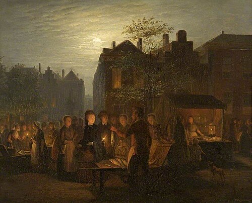 Evening Market, 1850, Pieter Geerard Sjamaar