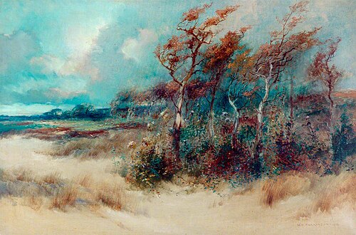 Trees in a Sandy Lane, Heysham, 1916, William H. Parkinson