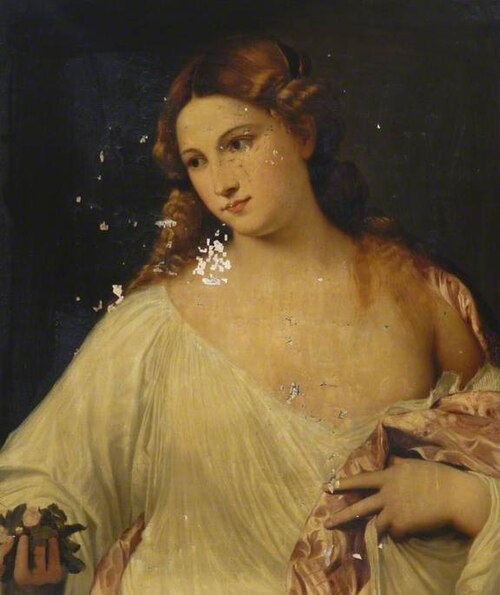 Flora (copy after Titian), 1840, Clement Burlison