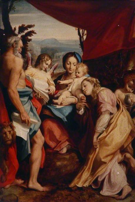 The Madonna of Saint Jerome (copy after Correggio), 1840, Clement Burlison