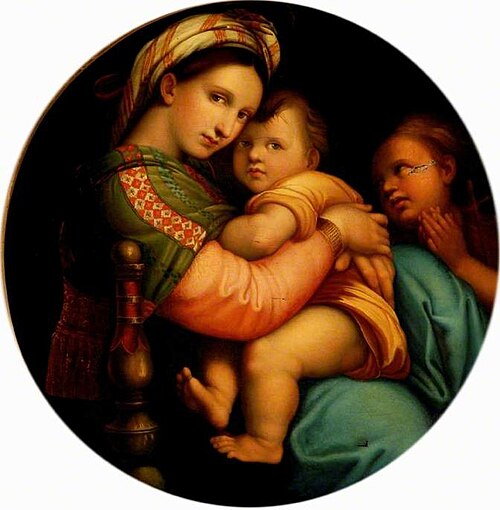 Madonna della sedia (copy after Raphael), 1840, Clement Burlison