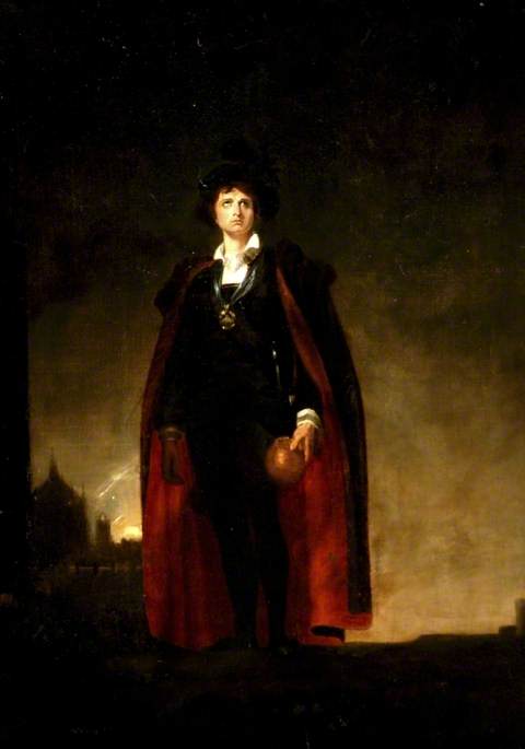 John Philip Kemble (1758–1822), as Hamlet (copy after Thomas Lawrence), 1839, Clement Burlison