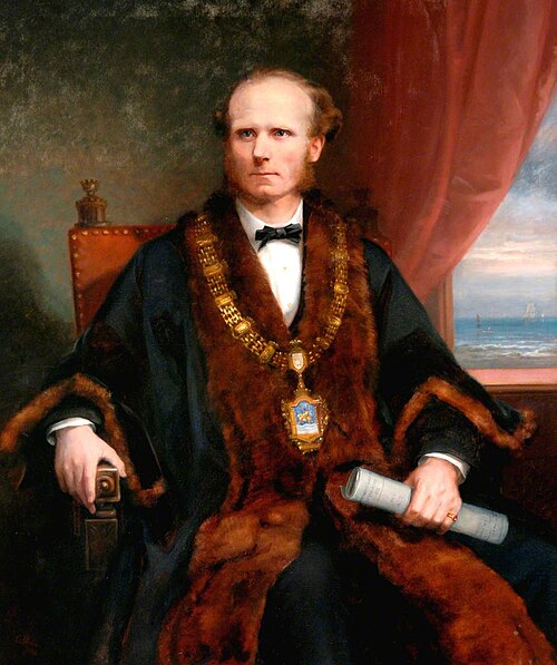 Alderman John Horsley, JP, Mayor of Hartlepool (1881–1885), 1884, Clement Burlison