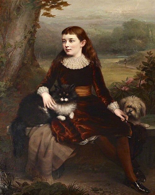 Alice Frances Theodora Wythes, Marchioness of Bristol (1875-1957) as a Young Girl, 1886, Clement Burlison