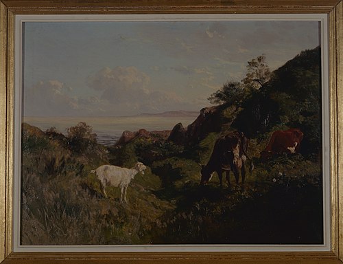 Paysage avec chèvres et vaches, 1900, Clément Quinton