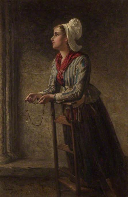 La prière d'une vierge (A Virgin's Prayer), 1877, William Harris Weatherhead