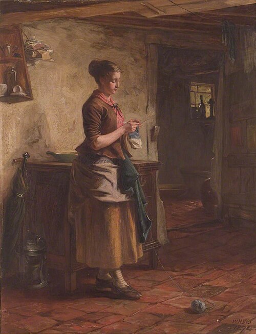 Knitting, 1874, William Harris Weatherhead