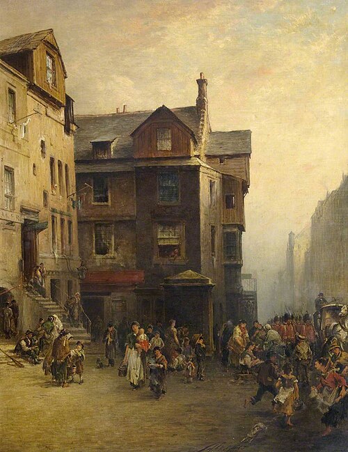 John Knox's House, High Street, Edinburgh, 1885, , Pollok Sinclair Nisbet