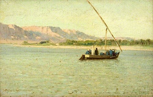 Egypt, a Ferryboat on the Nile, , William Heath Wilson