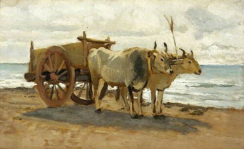 Bullocks Drawing a Cart, , William Heath Wilson