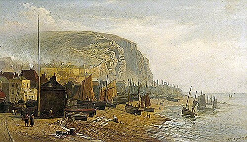 Hastings Beach, East Sussex, 1879, William Henry Borrow