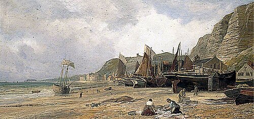 Hastings Beach, East Sussex, 1884, William Henry Borrow